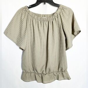 Dreskip Green Textured Blouse